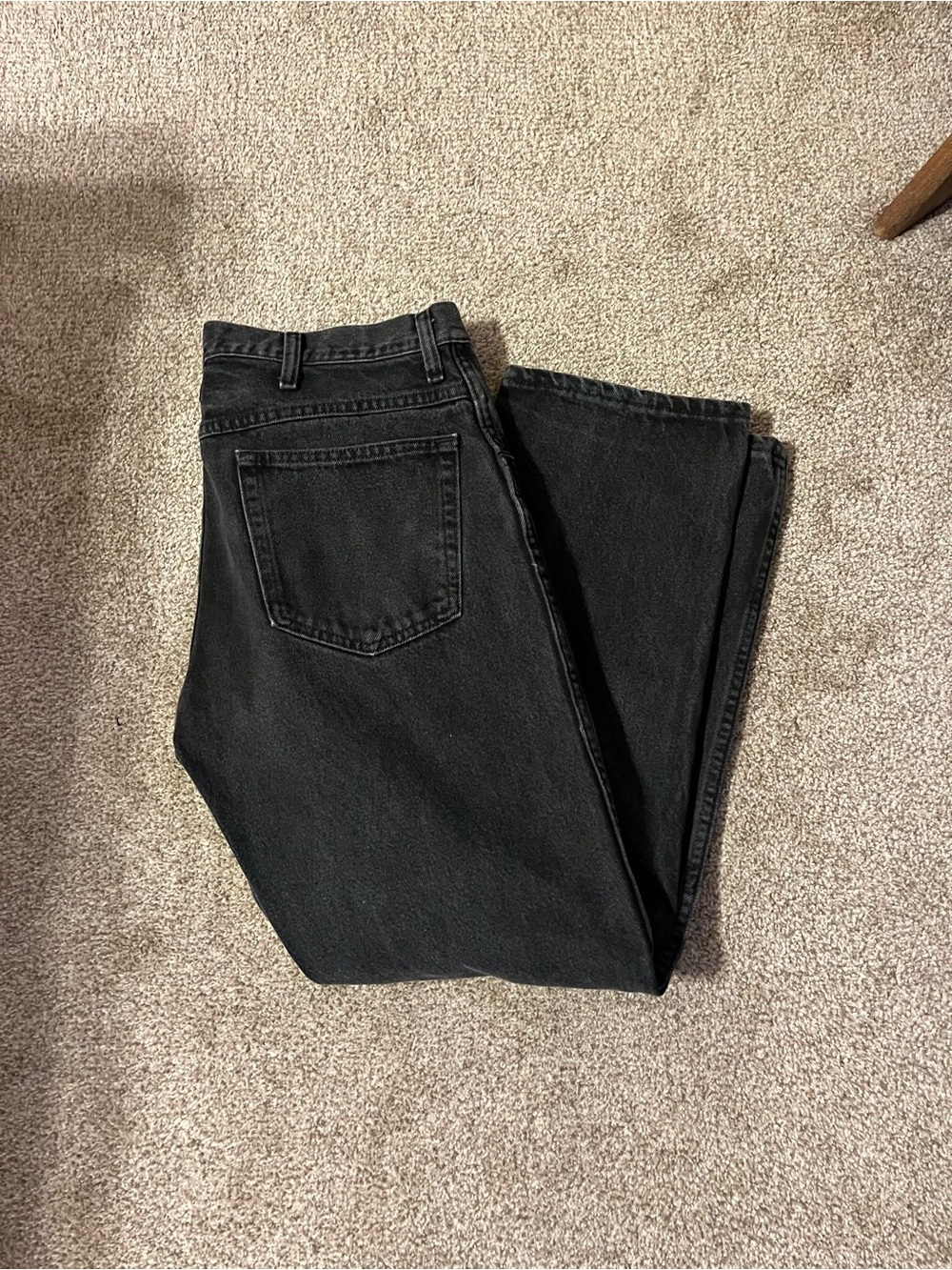 Men's Straight-Leg Black Jeans